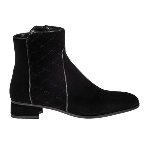 Aquatalia Waterproof Quilted Suede Ankle Boot - Picture 1 of 8